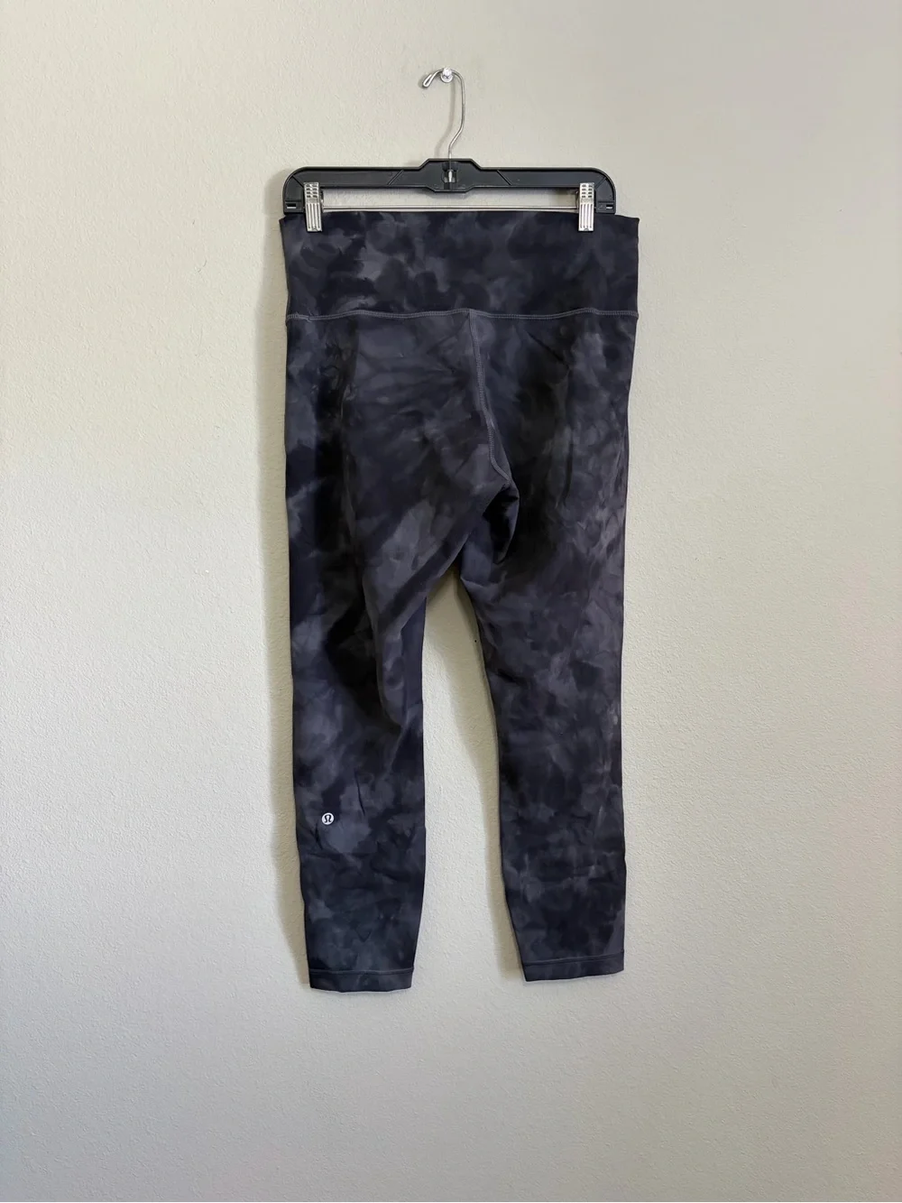 Lululemon High‎ Rise Cropped Leggings Diamond Dye Pitch Graphite Grey size 12